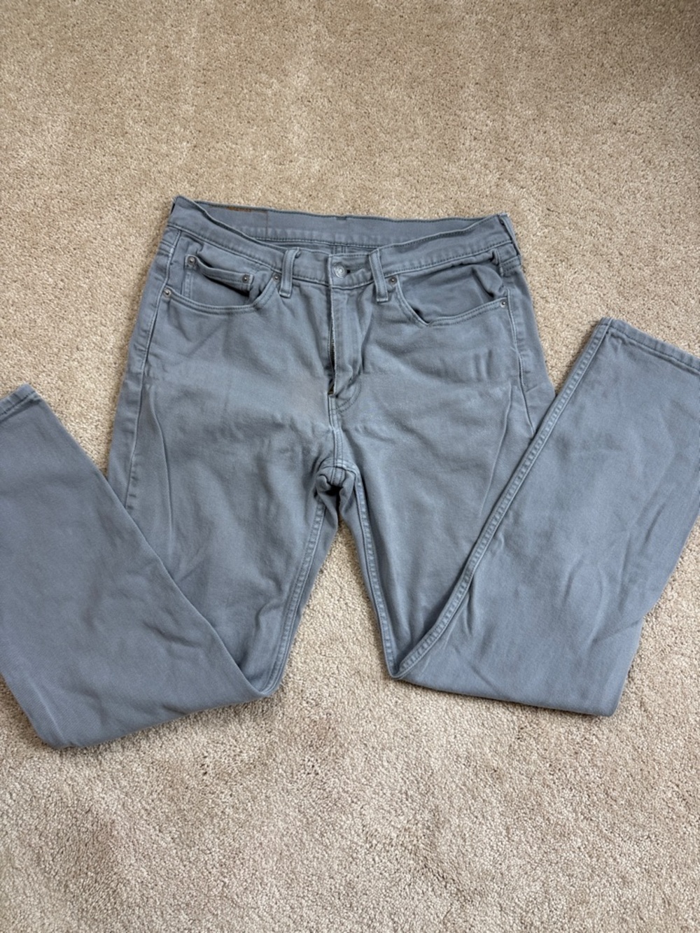 Levi's Mens 514 Gray Straight-Leg Jeans - Picture 3 of 6